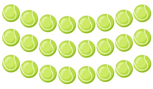 Sursurprise Lot de 3 bannières de tennis pour anniversaire, fête prénatale, remise de diplôme, fournitures de fête sur le thème du sport
