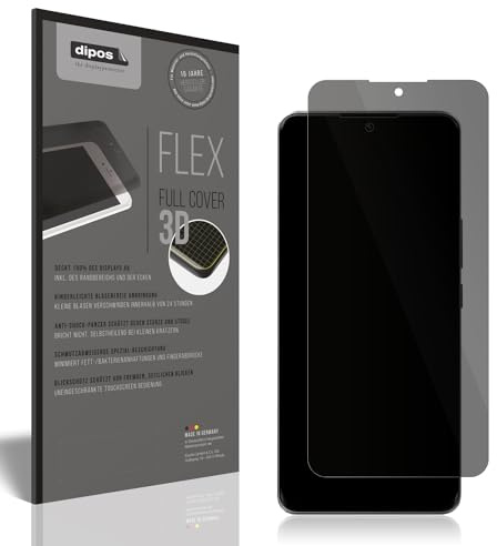dipos FLEX Blickschutzfolie für Xiaomi 13 Ultra | Privacy Displayschutz matt, 2-Wege Sichtschutz, Full Cover, selbstheilend, blasenfrei, Fingerprint-kompatibel, selbstklebend
