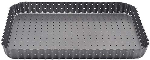 Bandeja Pizza,Bandeja Pizza Horno Bandeja de horno de rectángulo redondeado for la torta de la empanada de pizza Práctica de acero al carbono pizza sartenes antiadherentes for hornear duraderos herram