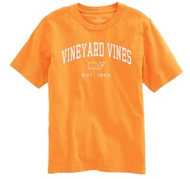 vineyard vines boys Boys' Heritage Wash Short-sleeve Tee Heritage Wash Vineyard Vines Short-sleeve Tee, Nautical Orange, L