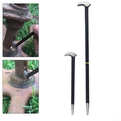 Palanca de extracción de clavos de doble extremo, construcción de acero de alto carbono, dos tamaños disponibles, herramienta multiusos (15 cm)