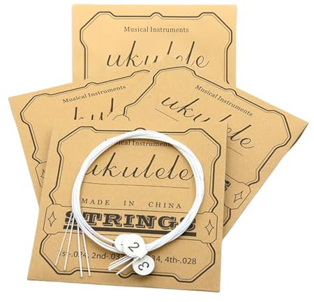 Ukulelen-Saiten für Musikinstrumente, leicht auf den Fingerspitzen, Anfänger, Nylon, Ukulelen-Saiten, Stimmersatz, 4 Stück