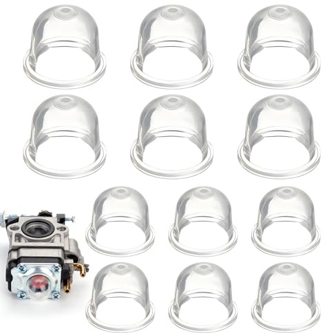 SIGANDG 12 PièCes Poire D'AmorçAge Debroussailleuse, 22mm/19mm Pompe Amorcage Debroussailleuse, pour Tondeuse, Machine de haie,Scie à Essence, Ampoule d'amorce de Carburant de Ventilateur