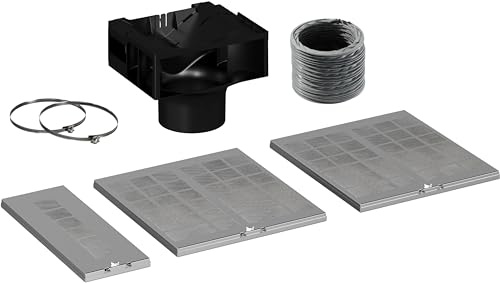 Siemens LZ11BKS11 Long Life Kit de recirculation d'odeurs reconstituable pour hotte aspirante Accessoires de recirculation Adaptés aux manges inclinées Durable et Efficace