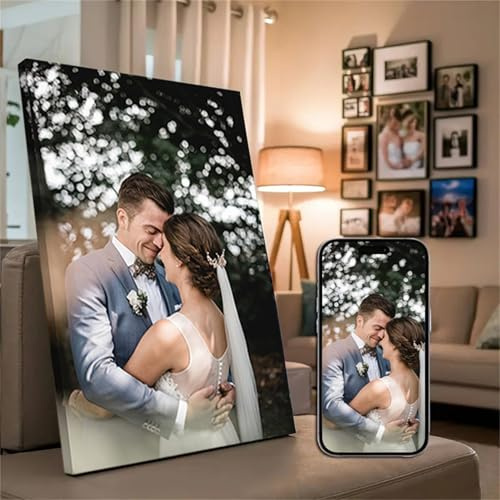 Leinwand Personalisiert Foto Personalisiert Bild Hochwertige Leinwand aus Canvas Foto auf Leinwand Geschenk ohne Rahmen (30x40cm/12x16in)