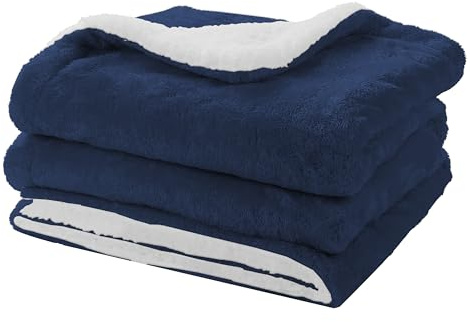 Ladung Kuscheldecken Flanneldecke Weiche Gemütliche Werfdecke Doppelseite Für Alle Jahreszeiten 150 x 200cm Für Couch, Sofa Und Bett Heimdekor Geburtstagsgeschenkdecke Marineblau