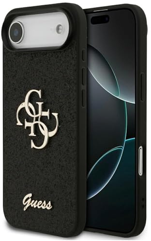 CG MOBILE Guess Fixed Glitter Groß 4G Hülle für iPhone 17 Air (Schwarz)