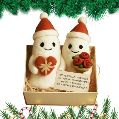 Genérico Peluche Fantasma, Consuelo Festivo Adorable, Navidad Amistad Juguete De Peluche, para Fiesta Cumpleaños Oficina Hogar Habitacion Coche Escritorio Colegio Apartamento Regalo