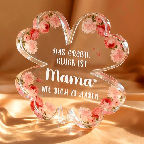 Mama Geschenk Weihnachtsgeschenke Für Mama Vierblättriges Kleeblatt Acryl Geschenke Muttertagsgeschenke Für Mama Geburtstagsgeschenk Für Mama Acrylgeschenke Für Mama