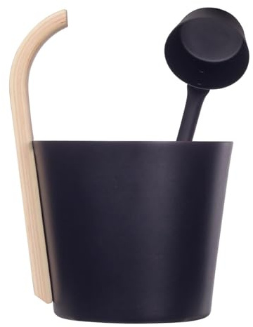 Set secchiello e mestolo per sauna - Barile per acqua per interna da 7 litri | Contenitore in alluminio per sauna secca, centro benessere domestico, bagno, vasca da bagno, uso alberghi