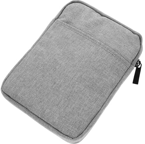ROMISBABA Splashproof Portable E-reader Sleeve for Protective Ebook Carrying Bag with Storage for Earphones and Cables Lightweight Grey Cover for Travel and Daily Use