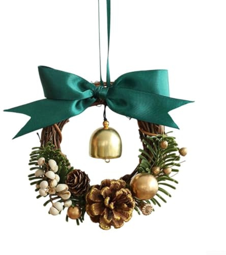 Zilimontt Holiday Door Hanger With Metal Bells And Strong Jute Twine Producing Bell Sounds, Suitable For Hanging On Doors, Wreaths, And Garden Areas(C)