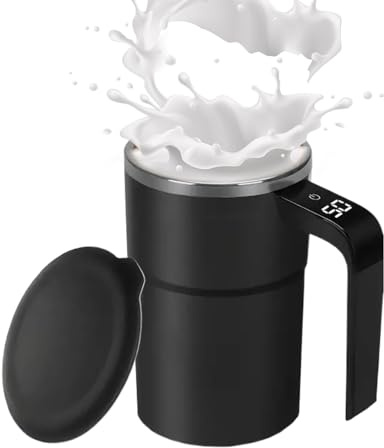 Self Stirring Mug,Temperature Display Rechargeable Intelligent Portable Automatic,Home Office Beverage Blender Cup | for Milk Beverages Cocoa Hot Chocolate Juice