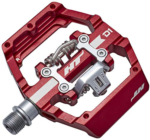 HT Components - Pedali a scatto D1, colore: Rosso
