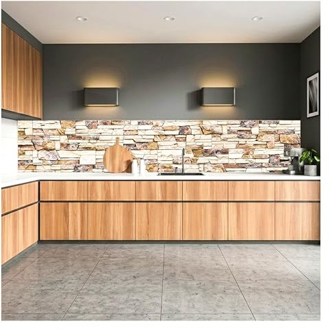 Dimex Küchenrückwand Folie selbstklebend STEINIGE Wand | Klebefolie - Dekofolie - Spritzschutz für Küche | Premium QUALITÄT - Made in EU | 350 cm x 60 cm