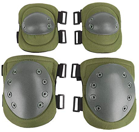 JIAHG Set de Protection Pour Genoux et Coudes Adulte Coussinets de Protection Antichoc Set de Genouillère Coudière pour Cyclisme Patinage Planche à Roulettes Sport en plein air