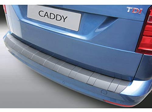 RGM ABS Heckstoßstangenschutz kompatibel mit Volkswagen Caddy/Maxi 2015-2020 'Ribs' Schwarz, Mattschwarz | kompatibel mit Volkswagen Caddy/Maxi 2015-2020 'Ribs' Schwarz