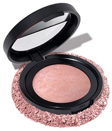 LAURA GELLER NEW YORK Baked Blush-n-Brighten Marbleized Blush for Cheeks - Natural Finish - Buildable Color (101 Ethereal Rose)