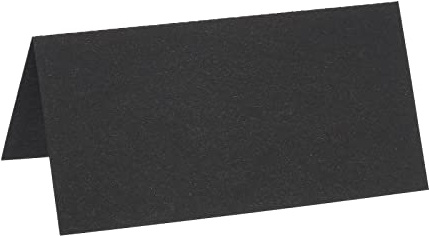 PATIKIL Table Name Place Cards,50Pcs 3.9 x 3.9inch Favor Decor Foldable Blank Card for Wedding Party Seating Place Cards Black