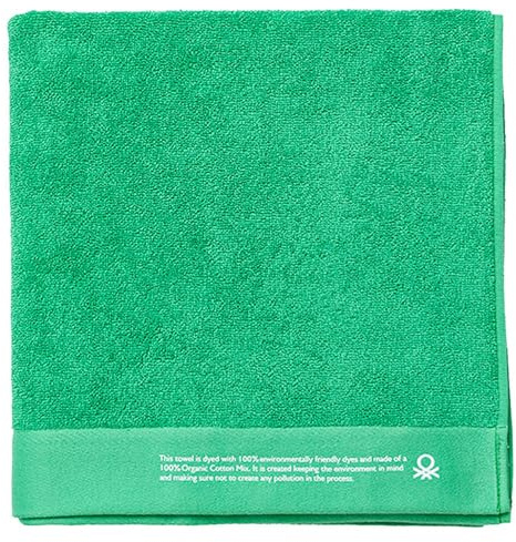 United Colors of Benetton. Handtuch, 70 x 140 cm, Bio-Baumwolle, 450 g/m², Grün