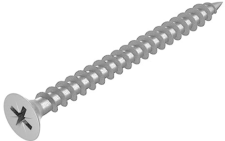 SECCARO Tornillo para madera aglomerada, 4 x 45 mm, acero inoxidable, V2A, VA A2, rosca completa, Phillips, PZ, 200 unidades
