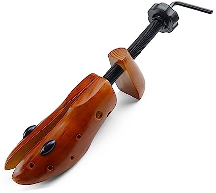 RUTAVM Tendiscarpe da Uomo, Tendiscarpe in Cedro per Uomo Allargascarpe Barella per Donna, Espansori per Scarpe Ingranditore Uomo Donna Ballerine Pompe Stretching Shaper Forme per Calzature,l