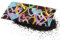 Aminata Balance Comodo cuscino di colza con imbottitura in semi di colza, 24 x 18 cm, ideale per spalle, collo e schiena, realizzato a mano in Germania, cuscino termico con cuori colorati, colore nero