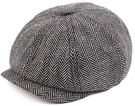 Pesaat Casquettes Newsboy pour tout-petits garçons, bébés et enfants, casquette de pilote vintage en tweed plat, chapeaux de pageboy de 2 à 5 ans, Noir , 6-24 mois