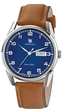 Lip Himalaya 40 Montre Homme Acier Cuir Marron 671705