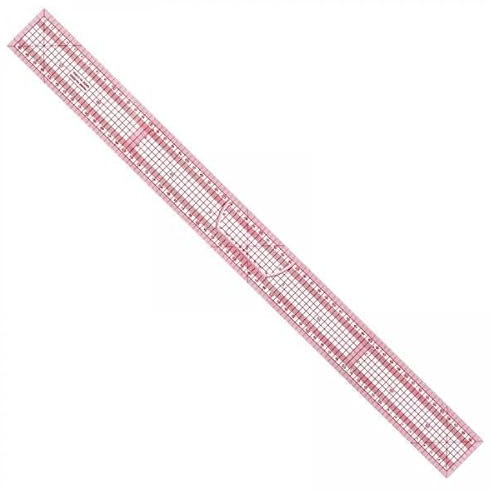kowaku Schneider Lineal 60 cm Flexibel mit Zentimeter Skala für Näharbeiten, Rosa, 3 STK.