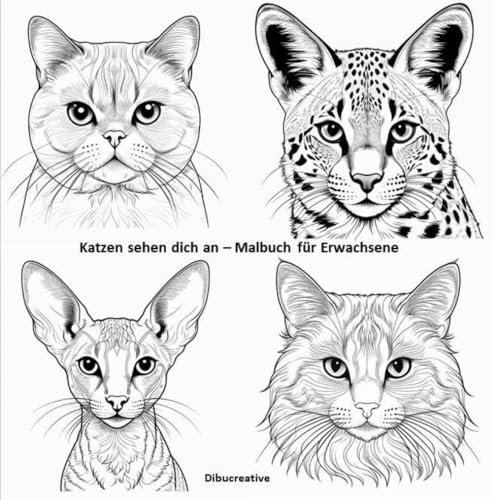 Katzen sehen dich an - das besondere Malbuch für Erwachsene