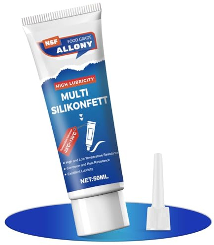 ALLONY Silikonfett für Kaffeevollautomaten, Silikonfett für Dichtungen, Silicone Grease, Geeignet für Allgemeines Fett für Kaffeemaschinen, Dichtungen, O-Ringe, 50ml