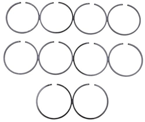 MKVAXR 10 Stück Los 50 mm x 1,5 mm Kolbenring, for Husqvarna 268 268XP 268K 66 266 371 372, for STIHL 038 SW 038 FB 044 MS440 Kettensägenteile Kolbenring-Ring-Satz
