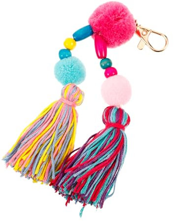 BESTYASH Quasten Schlüsselanhänger Für Taschen Diy Anhänger Mit Karabinerhaken Zum Hängen Quaste Schlüsselanhänger Schmuck Für Schlüssel Geldbörsen Handtaschen