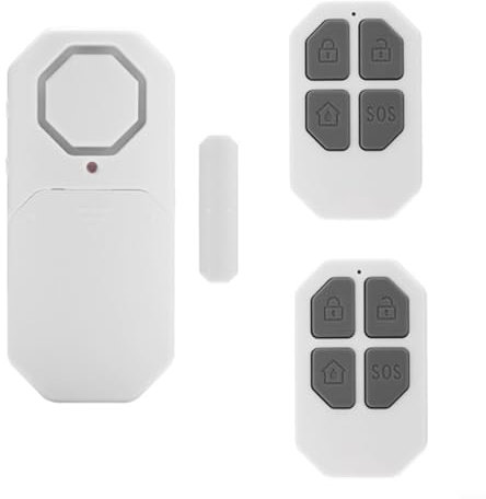 EpheyFIF 140dB Kabelloser Türalarm mit Fernbedienung, 5 Modi Einstellbare Lautstärke Sicherheitssensor, LED Licht Erinnerung für Zuhause Schutz