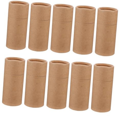 FOMIYES 10stücke Kraftpapier-röhren Leere Zylindrische Kartonbehälter Papiertuben Für Diy-handwerk Projektbedarf Aufbewahrungslösungen Bastelmaterial Kosmetikverpackung