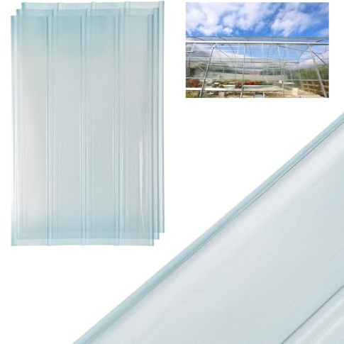 Peviasot Placas corrugadas de 2 mm, perfil trapezoidal FRP, 90 x 160 cm, láminas corrugadas transparentes, resistentes a la intemperie, placas de techo trapezoidales, paneles de iluminación, 3
