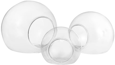 UPKOCH Jarrón Colgante de Cristal Forma de Gota Set de 3 Piezas 8Cm 10Cm 12Cm Contenedor Hidropónico Transparente para Decoración del Hogar y Terrario de Plantas