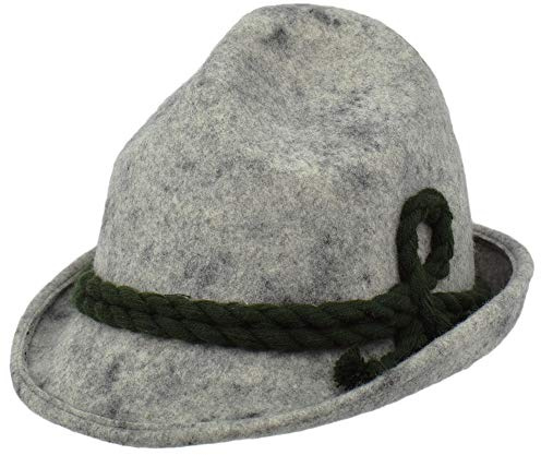 Melegari Faustmann Tiroler Hut Waldhut | Waldhut | Alpenmütze | Herren Damen | Sommer/Winter, grau, 61