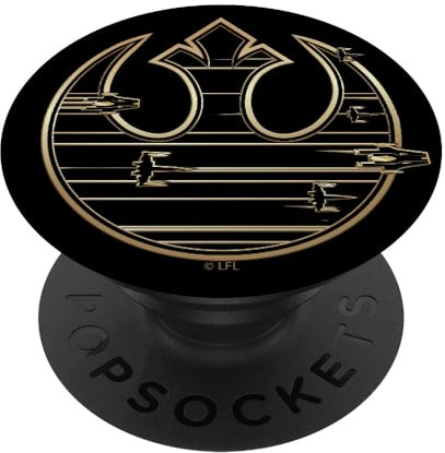PopSockets Star Wars Last Jedi Gold Platinum Rebel Fleet Logo PopSockets PopGrip: Swappable Grip for Phones & Tablets