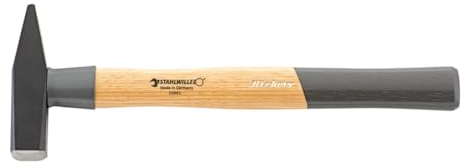 Stahlwille Engineers Hammer With Metal Over Strike Sleeves, Ergonomically Designed, Double Shaped Hickory Lacquer Handle, 1000g, 360mm