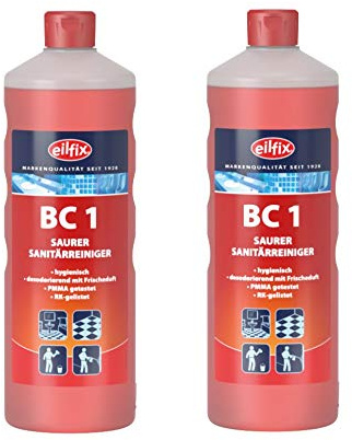 Eilfix® BC 1 | Sanitärreiniger sauer | 2 x 1 Liter Flasche