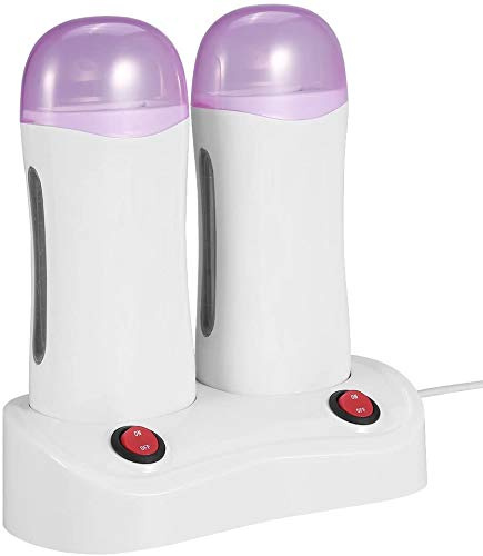 Haarentfernung Wachsgerät Set für Augenbrauen – Professionelles Waxing Set mit Wachserhitzer, 4 Wachsbohnen & 20 Holzspateln