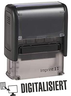 Selbstfärber Imprint 2/Lagertext – Digitalisiert - von Kaufhaus2010 – Office Stempel zur Kennzeichnung von Dokumenten 46 mm lang