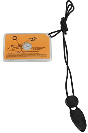 Entatial Miroir de signalisation extérieur, Miroir de Secours Longue Distance avec lanière pour la randonnée pour Le Camping