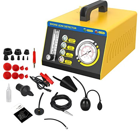 EVAP Detector de Fugas de Combustible de Humo 4en1 Sistema de tuberías de conducto para automóviles Detección de Fugas para vehículos de 12V/24V Barcos con medidor de Flujo Ajustable