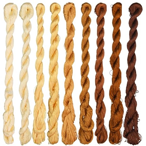 MINGGUXIUYI Natürliches 100% Seidengarn, handgefertigtes Stickgarn, Seidenstickgarn (27)