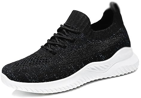 Baskets orthopédiques for Femmes Soutien de la voûte Plantaire Fasciite Plantaire Chaussures de Marche diabétiques orthopédiques Confortable Mode Sneaker Chaussures de Marche (Color : Black, Size :