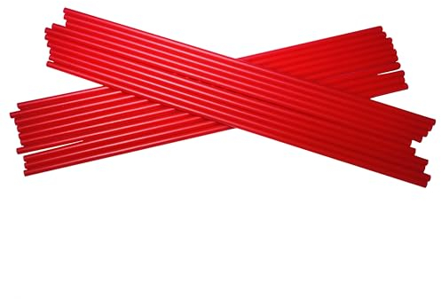 Cannucce di plastica rosse Genie (confezione da 25) per bombolette spray aerosol, tubi di prolunga con punta ideale per lubrificanti automobilistici, detergenti e oli penetranti