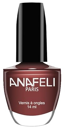 Vernis à Ongles ANAFELI - Marron cuivre n° 24- Pinceau large pour une application facile